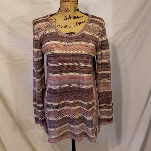 Style & Co. Sweaters - Style & Co Women's Sweater Pink Stripe Medium